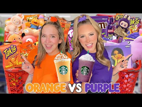 ORANGE 🧡 VS PURPLE 💜 TARGET SHOPPING CHALLENGE #shopping #challenge #colors #satisfying #trend 
