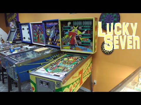We found a 1978 Williams Lucky Seven Pinball Machine - Early Solid State Game With Score Reels?