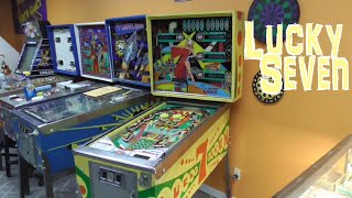 We found a 1978 Williams Lucky Seven Pinball Machine - Early Solid State Game With Score Reels?