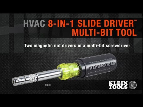 Klein Tools Slide-Drive Multi-Bit Screwdriver/Nut Driver, 8-in-1