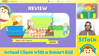 Review Level 4 Unit 4 Lesson 4 | 51Talk | Actual Lesson with a Chinese Kid Student