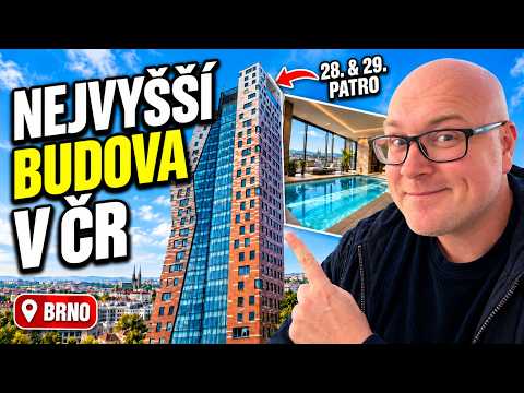 Spím v nejvyšším patře AZ Tower v Brně | Soukromý bazén! 😮 | 300 €