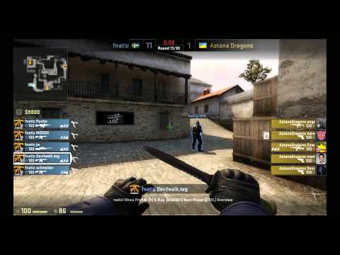 CS:GO fnatic V Astana Dragons Mad Catz Invitational Mirage