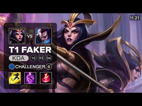 T1 Faker Leblanc Mid vs Yasuo - EUW Grandmaster - Season 11 Patch 11.21
