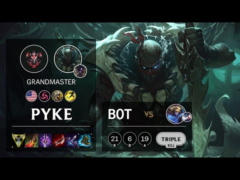 Pyke Bot vs Ezreal - NA Grandmaster Patch 10.14