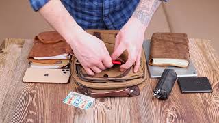 Зручний рюкзак з текстилю 21257 Vintage коричневий