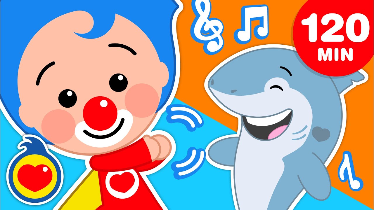 Plim Plim Shark - Y Las Mejores Canciones Infantiles Para Bailar💃 (120 Min) ♫ Plim Plim