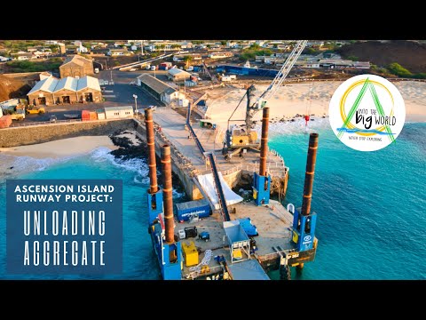 Ascension Island Runway Project: Unloading Aggregate