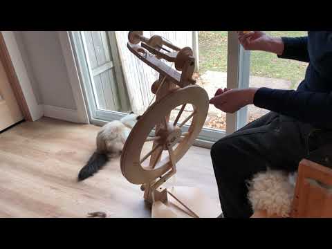 Lubricating a spinning wheel