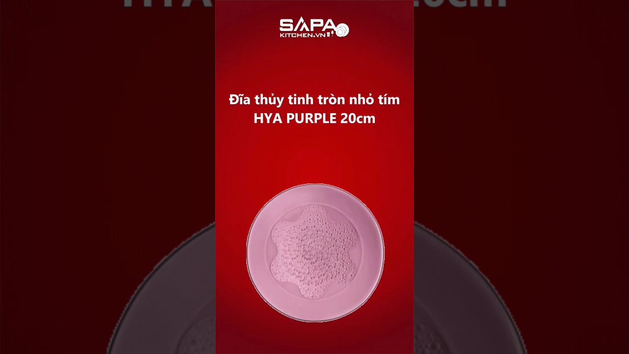 Hya Purple đĩa thủy tinh 20 màu tím - Bormioli Rocco