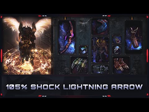 [PATH OF EXILE | 3.19] – 105% SHOCK – LIGHTNING ARROW DEADEYE – ETERNITY SHROUD!