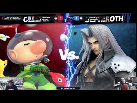 Flynn's Arcade 045 Losers Quarters - CF | PikPocket (Olimar) Vs. FG | Undergod (Sephiroth)SSBU Smash