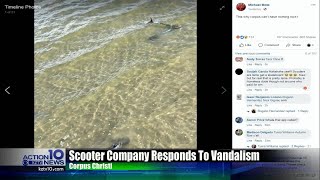 Company responds to Facebook post showing two of its scooters in Corpus Christi Bay
