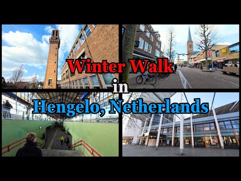 Quiet Winter Walk | Hengelo | Netherlands | 4K 60fps