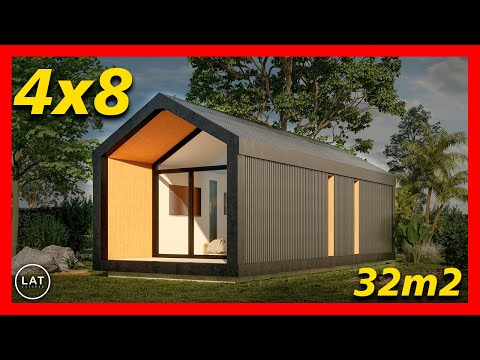 4x8 Tiny House Cabin Full Tour | Mini casas | Prefabricadas
