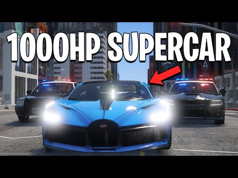 Running From Cops with 1000HP Supercar in GTA 5 RP