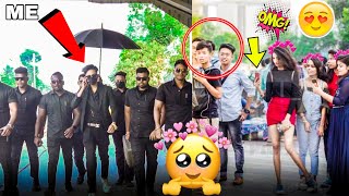 | WHEN BOOMBSTAR ENTER A MALL WITH 50 BODYGUARD - Amazing Girls Reaction 😍🔥| Bodyguard Experiment 2