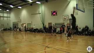 preview picture of video 'Ross Wilson Takes FLIGHT Over Defender Trying to take Charge! Dunkfest vs Durham at U18s!'