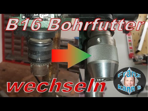 Changing the B16 drill chuck on a pillar drill - DIY