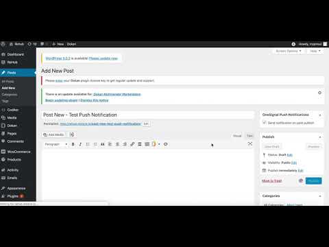 MultiVendor - Push notification - step3 - create new post