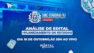 CONCURSO SME ITABORAÍ/RJ: ANÁLISE DE EDITAL + PLANEJAMENTO DE ESTUDOS