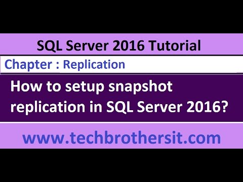 How to setup Snapshot Replication in SQL Server 2016 - SQL Server 2016 DBA Tutorial