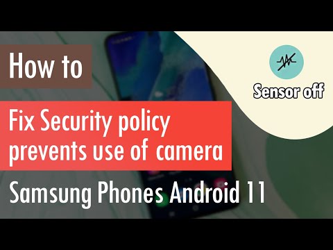 YouTube video about: How do I fix security policy prevents use of camera?