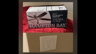 Ceiling Fan install 1 or 2 switches in home Hampton Bay Rockport 1001673208 shown same on most fans