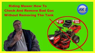 How To Check For & Remove Bad Gas From Riding Mower Without Removing The Tank #CRAFTSMAN
