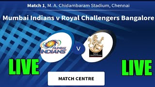 Live cricket match streaming  RCB Vs Mumbai Indian  IPL match| live ipl match mi vs rcb |ipl match