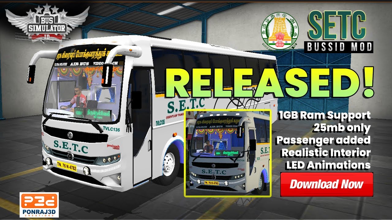 SETC Prakash Vega bus model of Tamil Nadu Government 3D Model