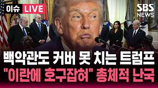 [????이슈] 엉망진창 백악관도 커버 못 치는 트럼프..이란에 호구잡혀 총체적 난국 | SBS 이슈라이브