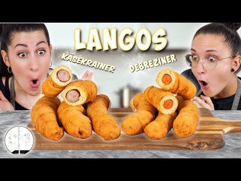 Homemade Debreziner and Käsekrainer Langos