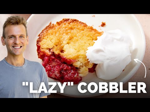 Lazy Raspberry Cobbler | A dessert recipe that's almost TOO easy?!