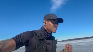 my first marathon on a frozen lake