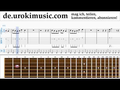 Gitarre Lernen Dua Lipa - New Rules Tabulatur Teil#2 um-i995