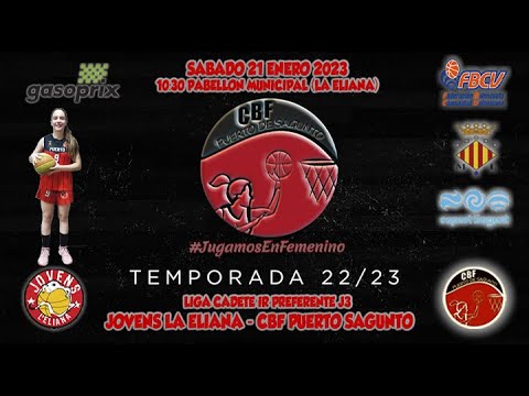 Videohighlights Jovens La Eliana - Cadete CBF Puerto Sagunto Gasoprix (J3 LIGA 22-23)