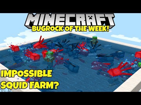 Bugrock Of The Week 21: I Just Wanted A Squid Farm.. Minecraft Bedrock Edition Video