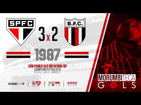 São Paulo 3x2 Botafogo-SP - Paulista 1987 - Fase 01 - rodada 27 - 05/07/1987