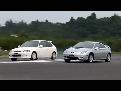 Thumbnail for Toyota vs Honda 0-400m drag race 1999 by Toyota, Toyota Altezza, Honda S2000, Toyota Celica, Car, Honda Integra, Honda Civic