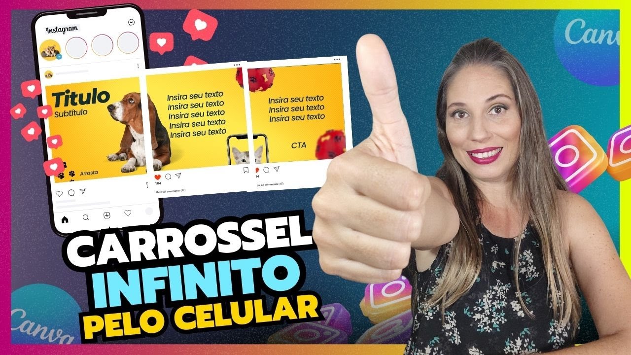😱COMO FAZER POST CARROSSEL INFINITO NO CANVA PELO CELULAR PARA INSTAGRAM | TUTORIAL MUITO FÁCIL