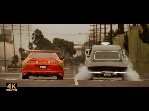 Supra vs Charger | The Fast and the Furious, 2001 [4K]