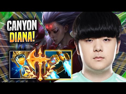 CANYON PERFECT GAME WITH DIANA! - DK Canyon Plays Diana JUNGLE vs Nidalee! | Season 2022