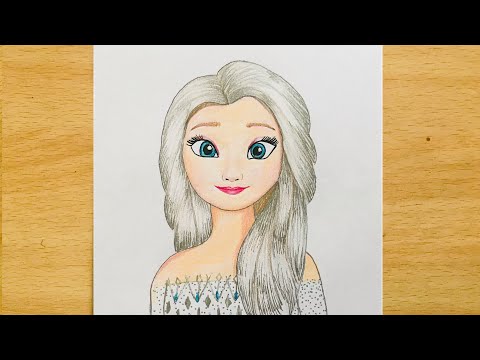 How To Draw Elsa Frozen 2 | Disney Princess Drawing |...