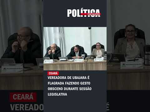 Vereadora de Ubajara é flagrada fazendo gesto obsceno durante sessão legislativa