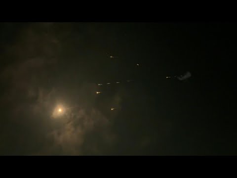 Iranian missiles and Israeli air defense systems seen from West Bank | AFP