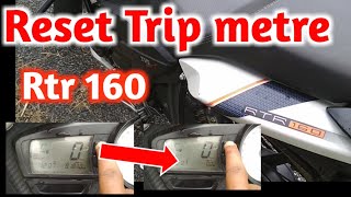 How to reset Trip metre in Tvs Apache Rtr 160 /180 | digital metre in Apache | My mechanical support