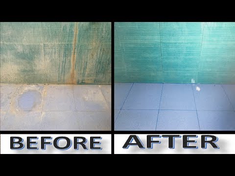 How to clean bathroom tiles at home