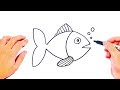 How to draw a Fish Step by Step | Drawings Tutorials for Kids