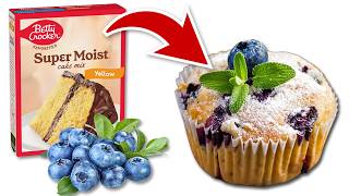 Blueberry Muffins From Cake Mix?! Yes, And They're AMAZING!